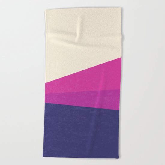 Stripe IV Violet Ray Beach Towel