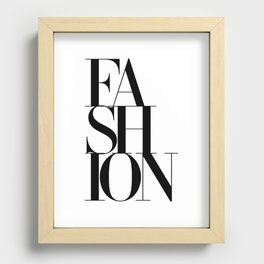 Haute Leopard FASHION Word with Stylish Typography Artwork Recessed Framed Print