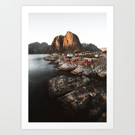 Fisherman Village, Lofoten Islands, Norway Art Print