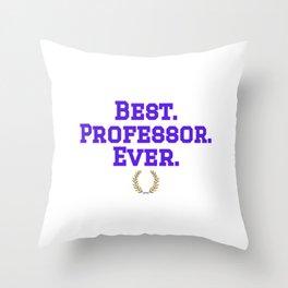 Best Professor purple Throw Pillow