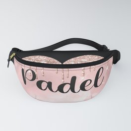 Padel girl gifts glitter heart Fanny Pack