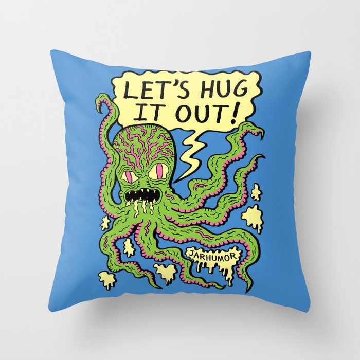 Lets Hug It Out Throw Pillow