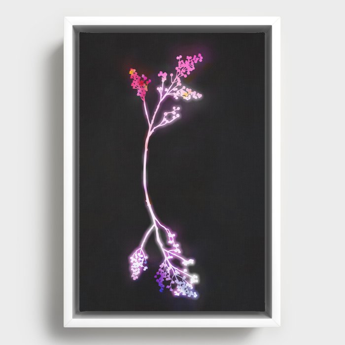 Florescence Fuschia Framed Canvas
