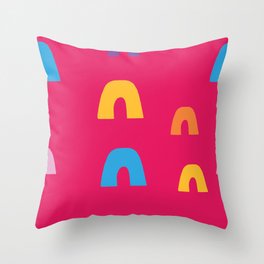 Pink Kaleidoscope Rainbow  Throw Pillow