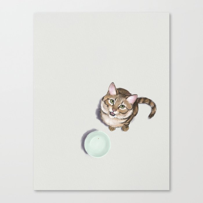 Hungry Cat Canvas Print