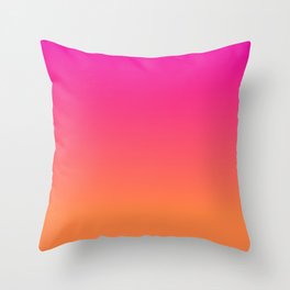 OMBRE VIBRANT MAGENTA PINK & ORANGE COLOR   Throw Pillow