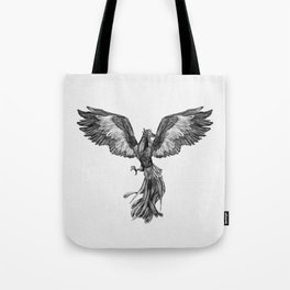 Phoenix Rising - Black and White Tote Bag