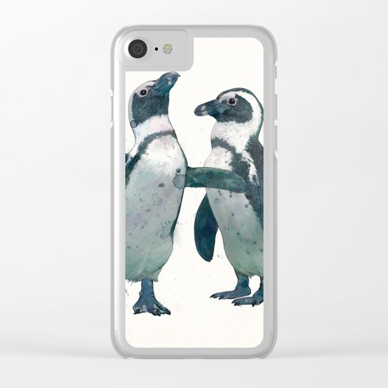 penguin party Clear iPhone Case
