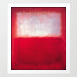 Mark Rothko - White over Red Art Print
