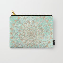 Mint and gold mandala Carry-All Pouch