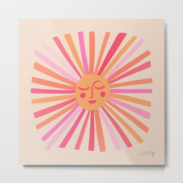 Sunshine – Pink Metal Print