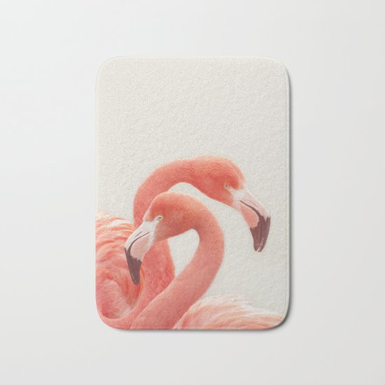 FLAMINGOS by Monika Strigel Bath Mat