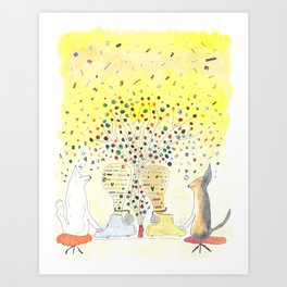 Poetry Hounds Art Print