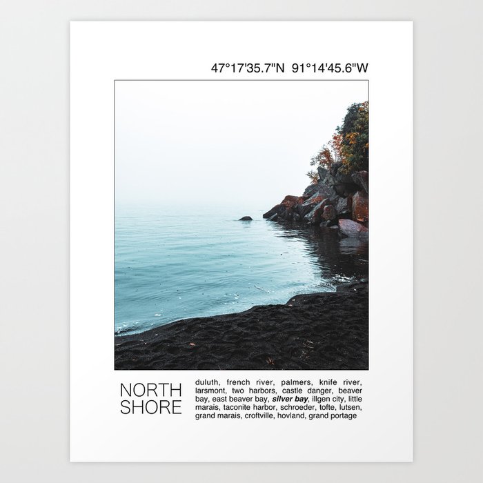 North Shore Minnesota | Lake Superior Black Sand Beach Art Print