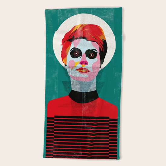 girl_131113 Beach Towel