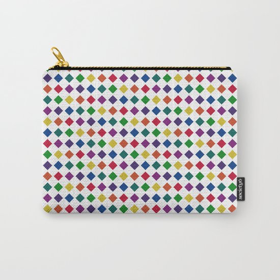 Colorful Seamless Rectangular Geometric Pattern Carry-All Pouch