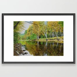 Autumn river Framed Art Print