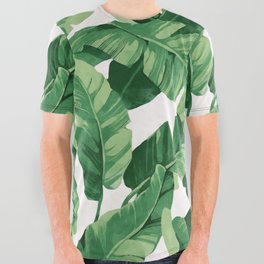 Tropical banana leaves IV All Over Graphic Tee