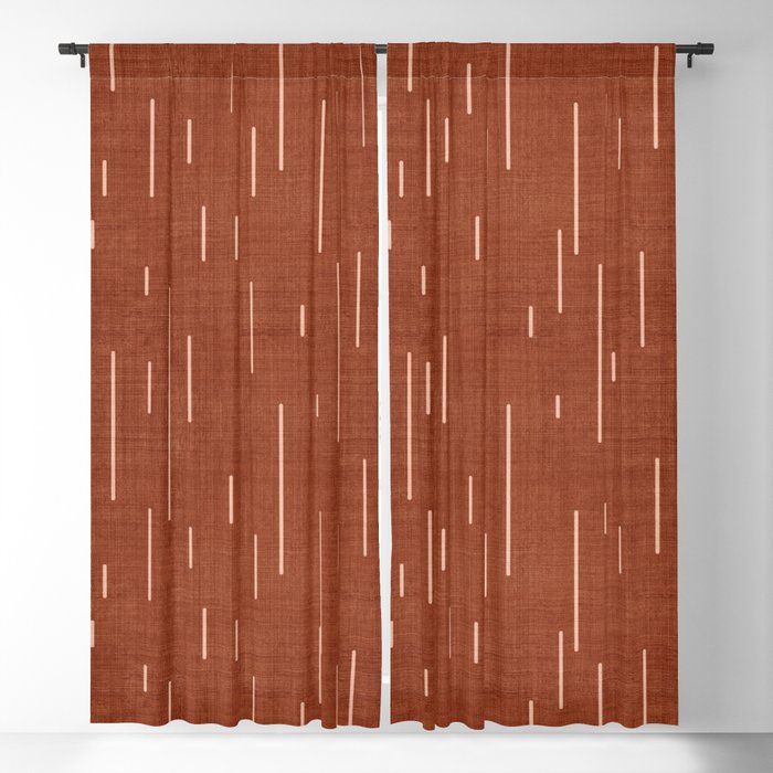 Downpour in Rust Blackout Curtain