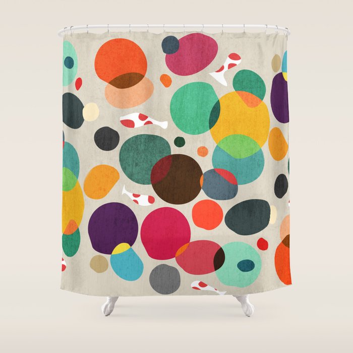 Lotus in koi pond Shower Curtain by Society6