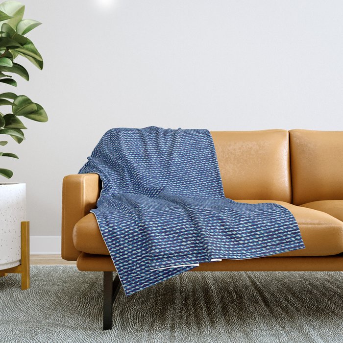 Light Blue Jeans Modern Collection Throw Blanket