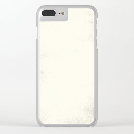 Tribal Ivory Cream Clear iPhone Case