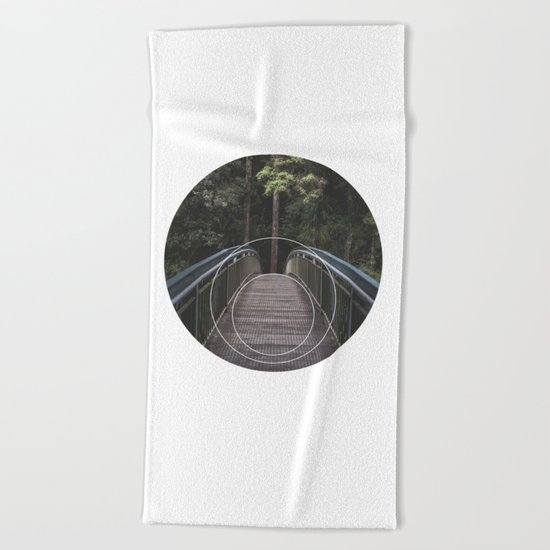 Circular Bridge - Geometric Photography Beach Towel