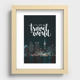 Lets travel the World Recessed Framed Print