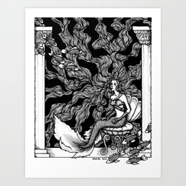 Hans Christian Andersen Little Mermaid Art Print
