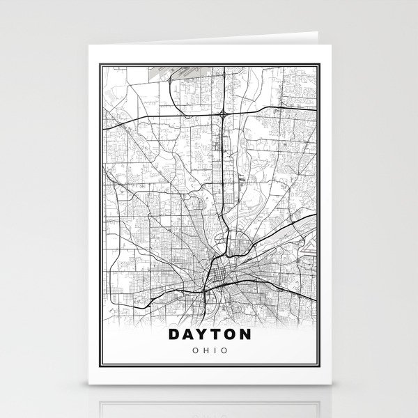 Dayton Map Stationery Cards
