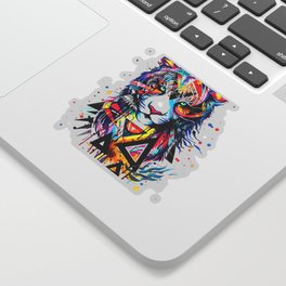 Abstract Tiger Sticker