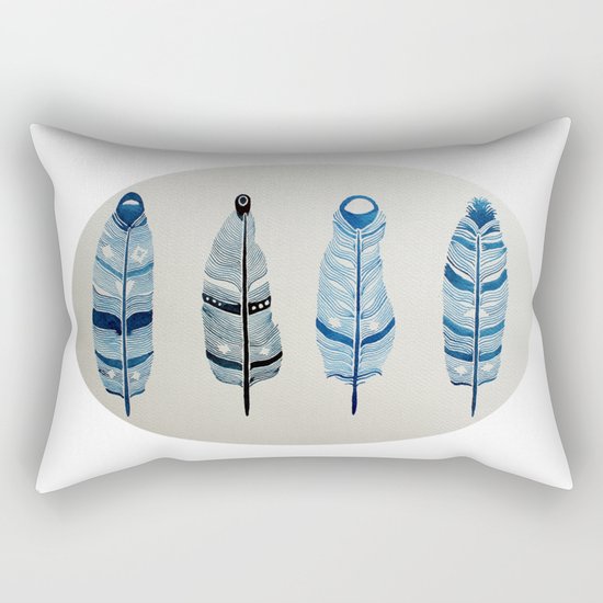 The four siblings of mother bird Rectangular Pillow