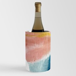 Exhale: a pretty, minimal, acrylic piece in pinks, blues, and gold Wine Chiller