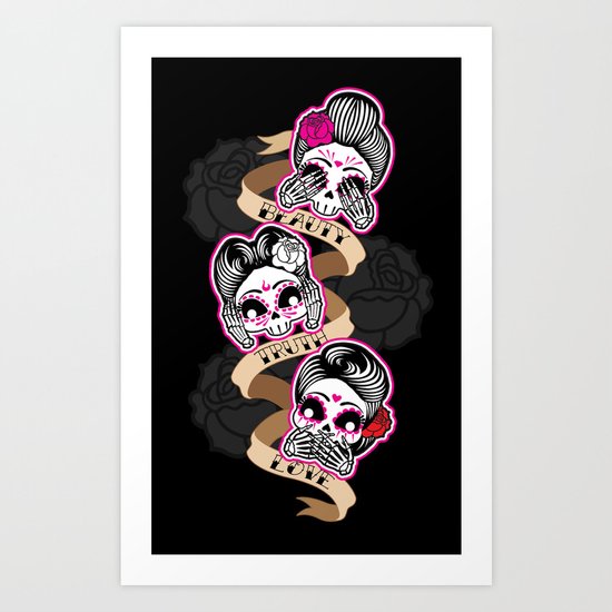 Wise Skulls Art Print