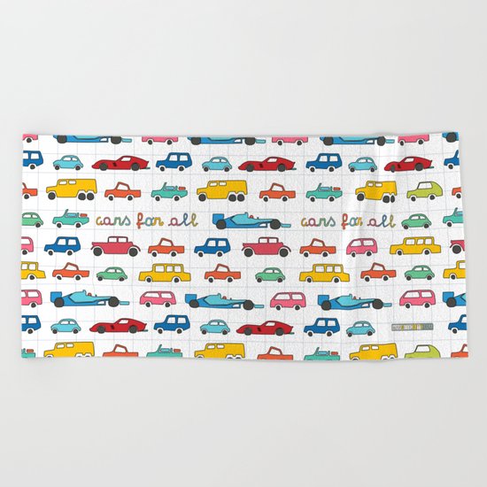 Cars for all Beach Towel