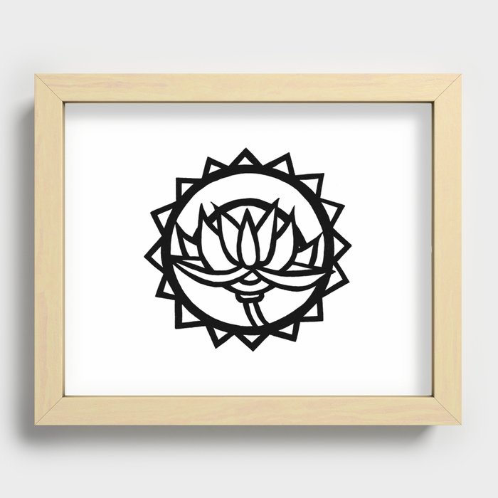 Lotus Mandala Recessed Framed Print