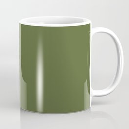 Peony Drama ~ Garden Green Coordinating Solid Coffee Mug