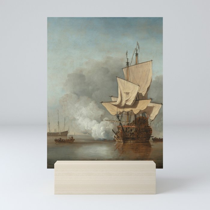 Ship on the sea Mini Art Print