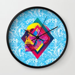 Lifeful Skull Wall Clock | Digital, Life, New, Geometric, Skullart, Pop Art, Aligulec, Pattern, Colorfulart, Curated 