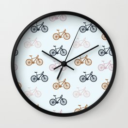 Bike pattern Wall Clock