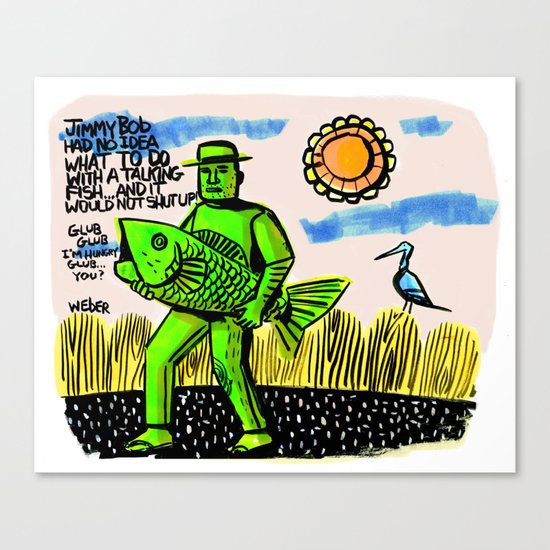 Jimmy Bob's Fishing Adventure Canvas Print