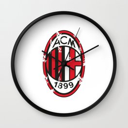 VINTAGE AC Milan logo Wall Clock | Seedorf, Funny, Italian, Milan, Colored Pencil, Acm, Forza, Champion, Pastel, Ronaldinho 