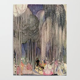 Kay Nielsen Of The Twelve Dancing Princesses From In Powder And Crinoline Poster