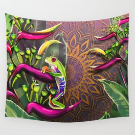 Red Eyed Tree Frog Wall Tapestry
