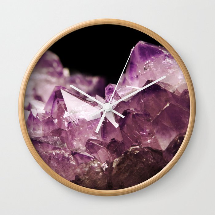 Amethyst Quartz Wall Clock