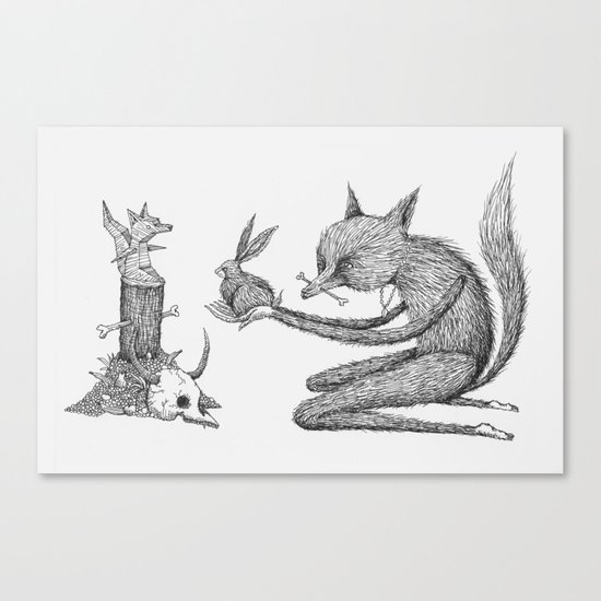 'Offering' - Grey Canvas Print