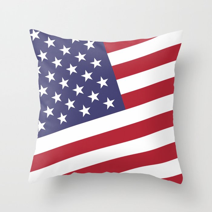Classic American July 4 Flag Throw Pillow
