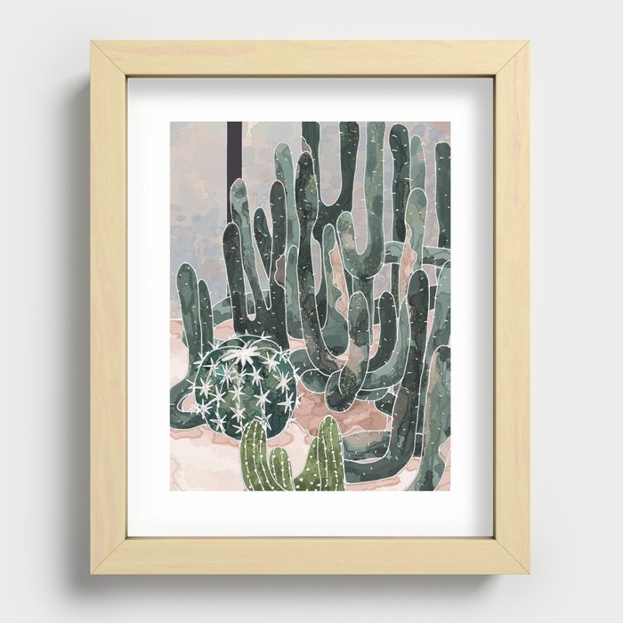 Cactus Recessed Framed Print
