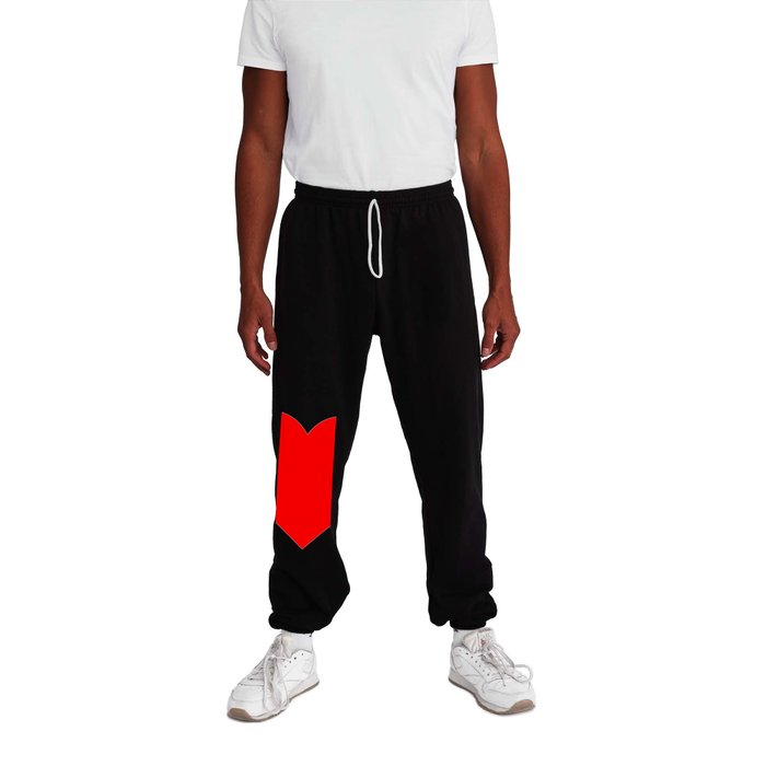 Red sweatpants sales with white hearts