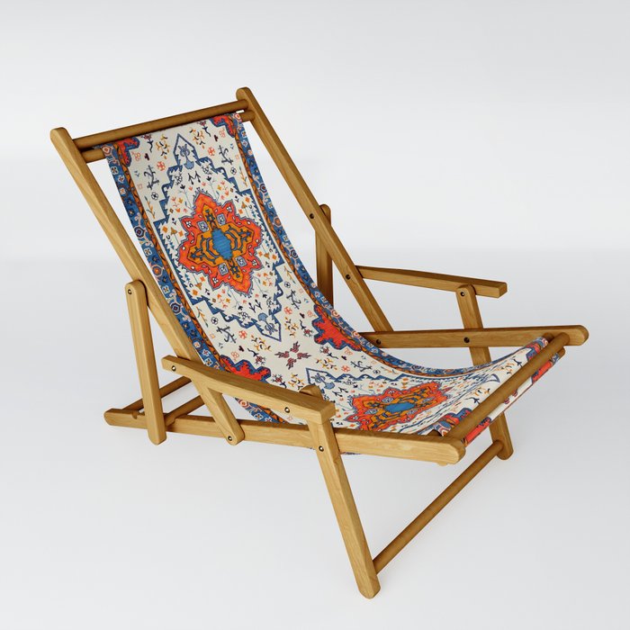 Moroccan Mirage: Bohemian Tapestry of Color Sling Chair